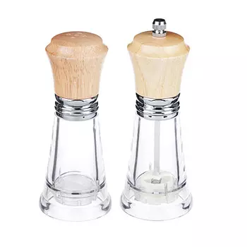 Набор для специй мельница 16 см + солонка 15 см VETTA, акрил+дерево