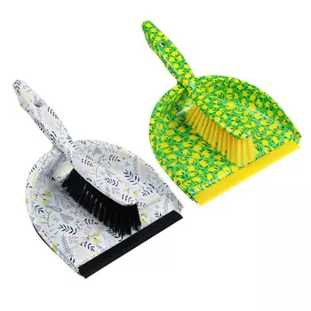 Набор для уборки: совок, щетка, полипропилен, VETTA "Синяя роза", GC Design