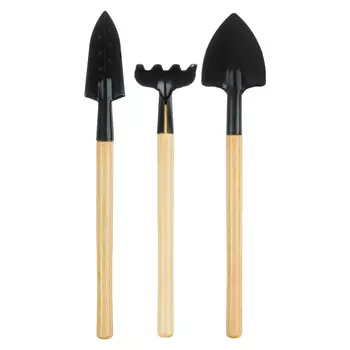 Набор для ухода за комнатными растениями INBLOOM, 3 предмета, дерево, металл, 21 см, 2х5х26