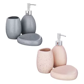 Набор для ванной, 3 предмета, керамика, 2 цвета, VETTA "Богема"