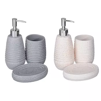 Набор для ванной, керамика, 3 предмета, SonWelle "Гранит"