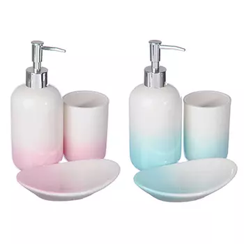 Набор для ванной, керамика, 3 предмета, SonWelle "Нежность"