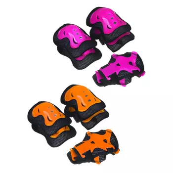 Набор для защиты: колени, локти, запястья, однотонный, размер М, пластик, SILAPRO