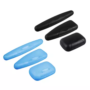 Набор дорожный 3 пр. (мыльница, футляр для бритвы, футляр для зубной щетки), пластик, 16,5х5,2х26см