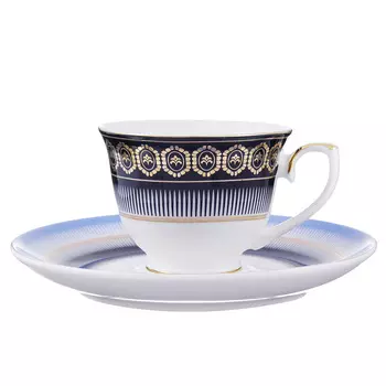 Набор кофейный 4 предмета MILLIMI Адмирал 90мл, костяной фарфор