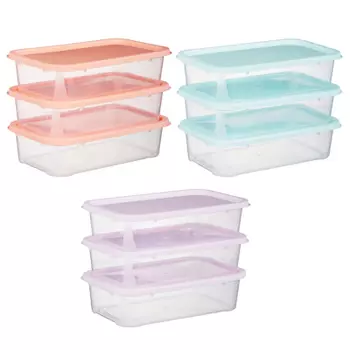 Набор контейнеров 3шт, 18,5x11,5x4,8см, пластик