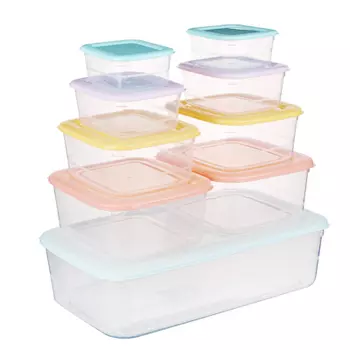 Набор контейнеров 9шт (0,3лх2+0,6лх2+1,1лх2+1,75лх2+5,5л), пластик