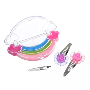 Набор косметики: блеск для губ 1 шт 4,2г, кисточка 1 шт, заколки 2 шт.