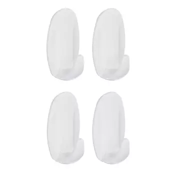 Набор крючков самоклеящихся 4 шт, до 0,5 кг, 3x4 см, пластик, ВЕСЕЛЫЙ РОДЖЕР