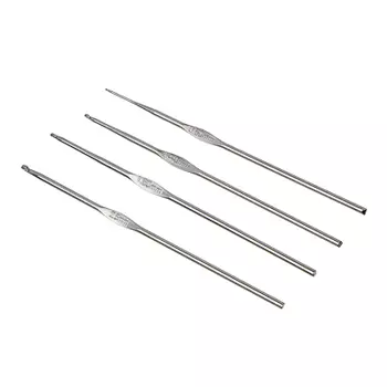 Набор крючков вязальных 4шт, сталь, арт НС-023