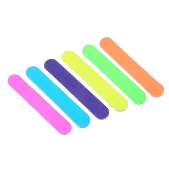 Набор маникюрный 3 пр. (пилка 11,8см, апельсин.палочка - 2шт 10см), ЭВА, дерево, 6 цветов, MS-2