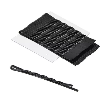 Набор невидимок для волос 16шт., металл, 5,5 см, черные