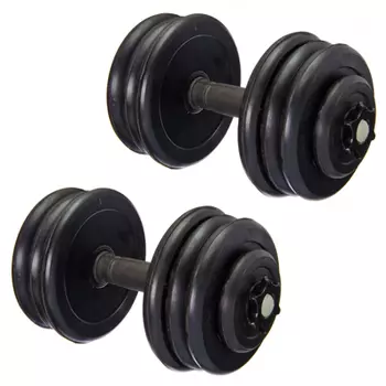 Набор обрезиненных гантелей, 2 шт, 7,5 кг, SILAPRO