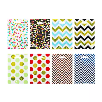 Набор подарочных пакетов ПВХ, 6 шт, 17х25 см, 8 видов