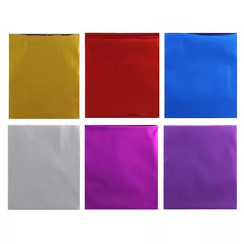 Набор подарочных пакетов ПВХ с клейким слоем, 5 шт 12х14см, 6 цветов