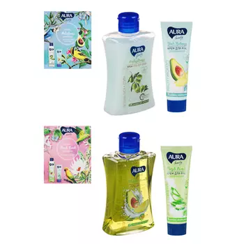 Набор подарочный AURA Fresh Bomb/Antistress:Гель д/душа 250мл+Крем для рук 75мл,38971