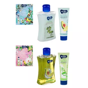 Набор подарочный AURA Fresh Bomb/Antistress:Гель д/душа 250мл+Крем для рук 75мл,38971