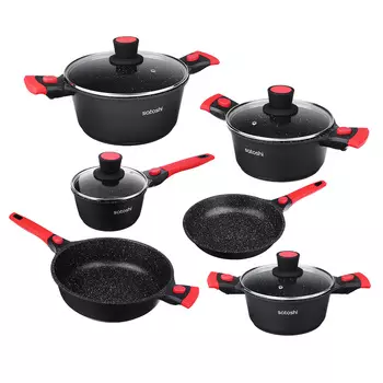 Набор посуды SATOSHI Бурж, 20 предметов, алюминий, антипригарное покрытие