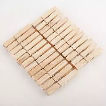 Набор прищепок 24шт, деревянных