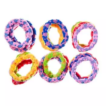 Набор резинок для волос 4шт., нейлон, d4 см, 6 цветов