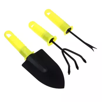Набор садового инвентаря INBLOOM: совок, рыхлитель, корнеудал, металл с пласт. ручкой, 21 см