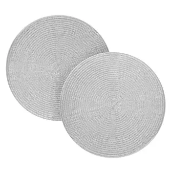 Набор салфеток сервировочных Сильвер, d38см, 100% ПЭТ, 2шт