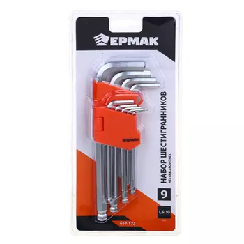 Набор шестигранников HEX+BallpointHex, 9 шт (1.5-10мм), блистер, JF 2160A