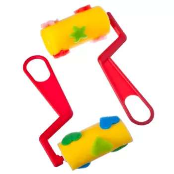 Набор штампов 2шт роликовых для творчества, пластик, поролон, ФС-006