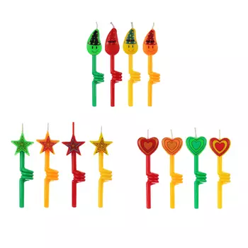 Набор свечей для торта 4шт, парафин, 10см, Капитан Весельчак