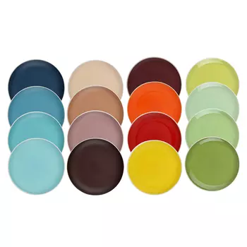 Набор тарелок 4 шт, d,18,8 см, керамика, MILLIMI "Радуга"