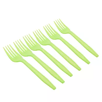 Набор вилок, 6 штук, пластик, салатовый