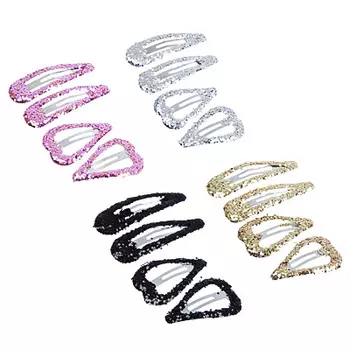 Набор заколок-зажимов для волос 4шт., сплав, 3,5 см, 4,5 см, 2 дизайна, 4 цвета