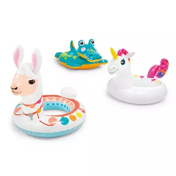 Надувной круг INTEX 58221 "Животные" 72х66см 3 вида, от 3 до 6 лет