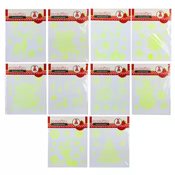 Наклейка декоративная СНОУ БУМ 25,5х33 см, 10 дизайнов, с блеском