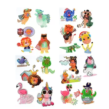 Наклейка детская 5D, пластик, бумага, 4 дизайна арт.12-03