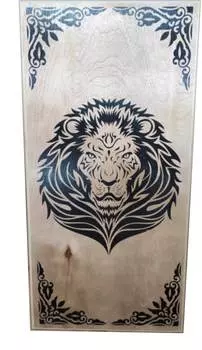 Нарды + Шашки деревянные "Лев", 60х30х4,5 см