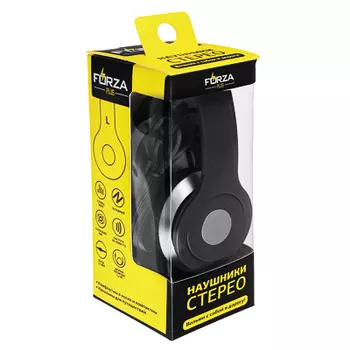 Наушники стерео FORZA полноразмерные, коробка картон, 3 цвета