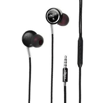 Наушники вакуумные FORZA с микрофоном, 2 пары насадок, 120см, металл, пластик, 3 цвета