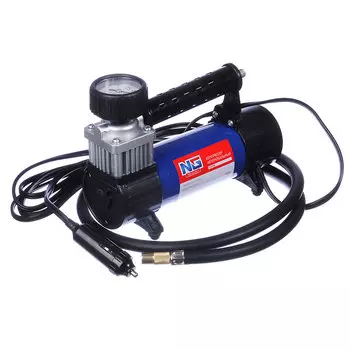 NEW GALAXY Компрессор автомобильный, штекер прикур, LED фонарь, в сумке 12V, 140W, 25 л/мин, металл