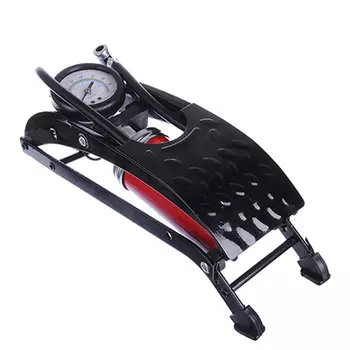 NEW GALAXY Насос ножной, манометр, 55x120мм, красный, Норма