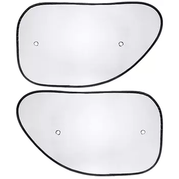 NG Комплект шторок 2шт. на боковое переднее стекло на присоске 65x38см черные, 110026BK