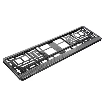 NG Рамка автомобильного номера, пластик, тиснение карбон темный, 52,7х13,3 см