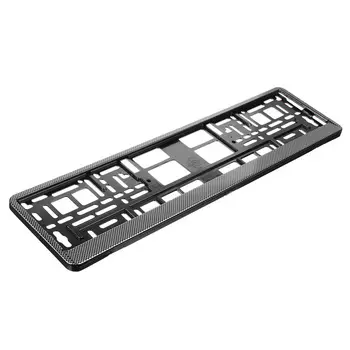 NG Рамка автомобильного номера, пластик, тиснение карбон темный, 52,7х13,3 см