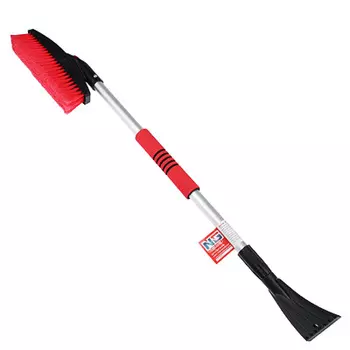 NG Щетка для уборки снега с распушенной щетиной 88-118см, телескопическая