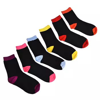 Носки женские, 80%хлопок, 15%полиамид, 5%спандекс, 22-26см, 6 цветов