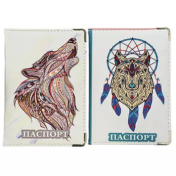 Обложка для паспорта ПУ, 13,7х9,6см, 2-4 дизайна, DC2018-4