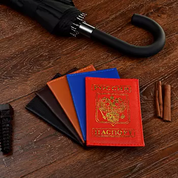 Обложка для паспорта, ПВХ, 10х14см, 5 цветов, арт.DC2016-01