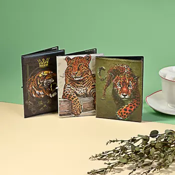 Обложка для паспорта с удерж.резинкой, с отд. для вод.удост, ПВХ, 13,7х9,6х0,4см, 2015-9, Дизайн GC