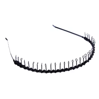 Ободок для волос, металл, 0,5 см, черный