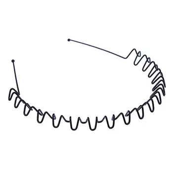 Ободок для волос, металл, 1,5 см, черный